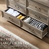 Brafabhome Farmhouse Wooden Dresser with 6 Drawers for Bedroom, Vintage Chest of Drawers Double Dresser for Living Room, Closet, Hallway | Light Brown - 3 of 4