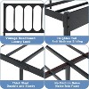 Full Size Metal Bed Frame, Platform Bed with Wave Headboard and 2 Storage Drawers, Metal Mattress Foundation, No Box Spring Needed - 4 of 4