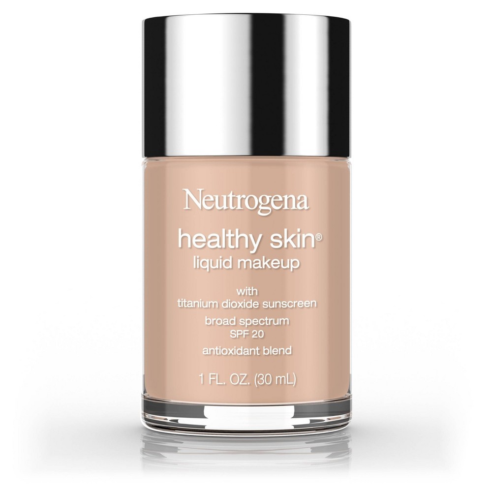 Photos - Foundation & Concealer Neutrogena Healthy Skin Liquid Makeup Foundation, Lightweight & Flawless Coverage with Broad Spectrum SPF 20 Sunscreen - 90 