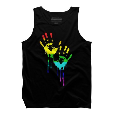 Adult Design By Humans Flag Rainbow Pride Hands By Avocato Tank Top