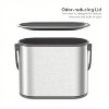LunaLulinlk Silver Stainless Steel 1 Gallon Multi-Purpose Countertop Trash Can with Gray Lid - 2 of 4