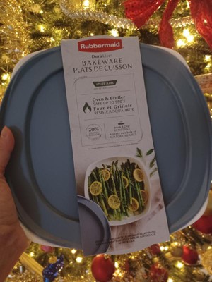 Rubbermaid DuraLite Glass Bakeware, 1.75qt Square Baking Dish, Cake Pan, or  Casserole Dish with Lid 1.75 qt