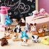 Joyfy 28 Pcs Valentines Day Gifts Cards with Animal Plush Toy KeyChain for Kids, Fidget Toy for Valentine's Party Favor and Classroom Exchange Gifts - 2 of 4