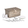Picnic Basket Set for 2, Taupe Willow with Cream Accents - 2 of 4