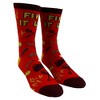 Crazy Dog T-Shirts Men's Fire It Up Socks Funny Backyard Bar-B-Que Grilling Meat Graphic Novelty Footwear - image 2 of 4