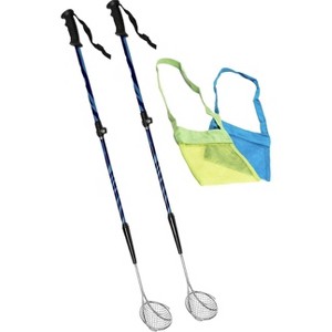 VOS Metal Cat Litter Scoop – 2 Pcs & 2 Mesh Bags, Long Adjustable Stainless-Steel Handle from 21”- 33" - 1 of 4