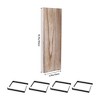 Unique Bargains Bathroom Bedroom Living Room Kitchen Wall Mounted Wood Floating Shelves 15.7" x 5.9" 4 Pcs - 3 of 4