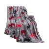Kate Aurora Winter Woodland Christmas Reindeer & Snowflakes Accent Throw Blanket - 50" x 60" - 2 of 4