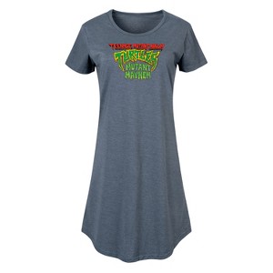 Women's - Teenage Mutant Ninja Turtles - Movie Logo Graphic T-shirt Dress - 1 of 4