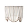 Kate Aurora Country Farmhouse Cotton Striped Tie Up Window Curtain - 63 in. Long - Taupe - 3 of 4