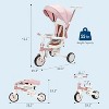 7-in-1 Foldable Baby Tricycle with Adjustable Parent Handle,Toddler Trike with Safety Harness - 3 of 4