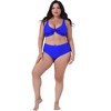 Agnes Orinda Women's Plus Size Ruffle Tie High Waisted Tummy Tummy Control Two Piece Swimwear - 3 of 4