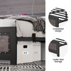 Coucheta Bed Frame with Charging Station,Industrial Platform with Headboard,Metal Slat Frame,No Box Spring Needed,Easy Assembly - 3 of 4