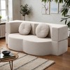 Mshliw Convertible Foldable Sofa Bed with 2-Tier Sleeper Design, Foam Padding, No-Assembly Floor Couch for Small Spaces, Lounging and Guests - 2 of 4