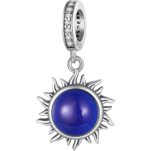 Sterling Silver Flower Charm Set: Sunflower, Lotus & Pansy Pendants for Bracelets & Necklaces - 1 of 4