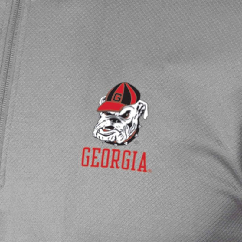 NCAA Georgia Bulldogs Men&#39;s Gray 1/4 Zip Sweatshirt, 3 of 4