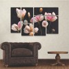 Trademark Fine Art Treechild Gentle Pink Dry flowers 3 Piece Panel Set Art - 3 of 3