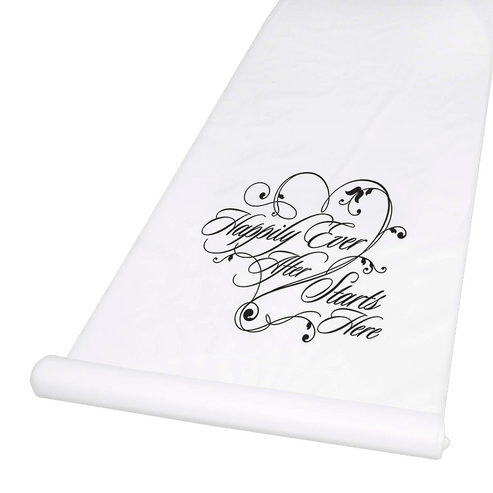 Wedding Aisle Runner White: Hortense B. Hewitt, 100ft Rayon for Ceremony, Love & Romance Theme