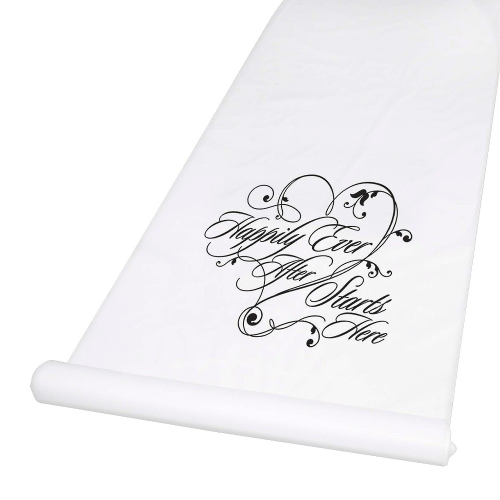 Wedding Aisle Runner White: Hortense B. Hewitt, 100ft Rayon for Ceremony, Love & Romance Theme