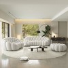 WJSHome Bubble Sofa Curved Couch Set, Breathable Mesh Fabric Modular Sectional Sofa (2 Seater, 3 Seater, Ottoman) - 2 of 4