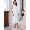 INSPIRE CHIC Women's Wedding Guest Boat Neck Vintage Formal Cocktail Midi Lace Dress - 2 of 4