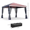 10' x 10' Outdoor Pop-Up Canopy with Sidewalls, Mesh Walls, Instant Setup for Party, Events, Patio, Lawn - 3 of 4