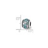 Black Bow Jewelry Sterling Silver with Blue & White Crystals Seaside Bead Charm - 2 of 3