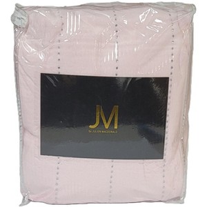 JM by Julien MacDonald Faux Fur Throw with Rhinestone Channeled Pink 60in X 80in - 1 of 3