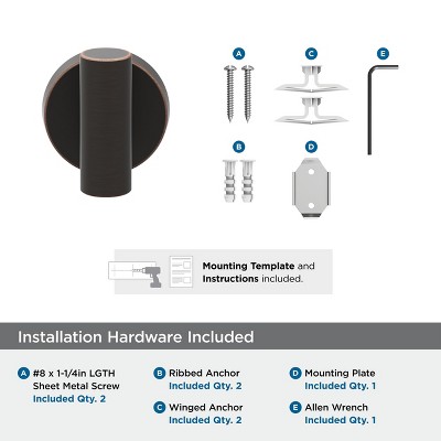 Oil-Rubbed Bronze Single Prong Wall Hook