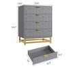 4 Drawer Dresser for Bedroom, Modern Dressers with Gold Metal Handles - 2 of 4