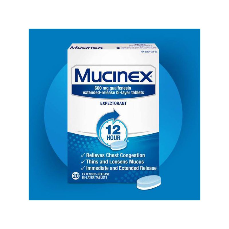 Mucinex 12 Hour Chest Congestion Medicine - Tablets - 20ct, 6 of 10