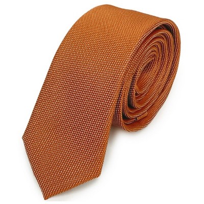 Men's Solid Color Microfiber Poly Woven Slim 2.25 Inch Wide And 57 Inch Long Necktie