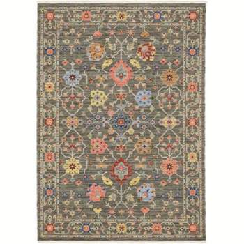 Oriental Weavers Lucca Traditional Rug 093K1 in Grey Rectangle 7' 10" X 11 ' 1"