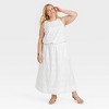 Women's Eyelet Bubble Hem Shirt - A New Day™ White - 4 of 4