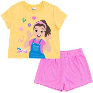 Ms. Rachel Girls T-Shirt and Mesh Shorts Outfit Set Toddler - 1 of 4