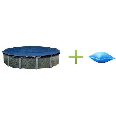Swimline 18' Round Above Ground Swimming Pool Cover + 4'x8' Closing Air Pillow