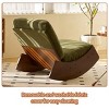 INFURNIC Accent Chairs Comfortable Rocking Upholstery Glider Chair for Bedroom Living Room Nursery, Green, 24.2"*35.4"*28.3" - 3 of 4
