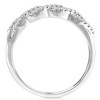 Pompeii3 1/3 Ct Blue Sapphire & Diamond Ladies Swirl Wedding Ring 10k White Gold - 3 of 4