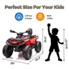 24V 2-Seater Electric Ride-On ATV for Kids, with Leather Seats Safety Belt Bluetooth for Boys and Girls - 2 of 4