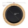 Smarty Had A Party Black w/ Gold Marble Rim Plastic Dinnerware Set - 120 Sets - 4 of 4