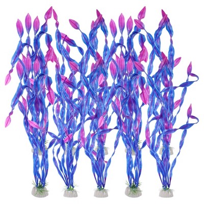 Unique Bargains Aquarium Decorations Fish Tank Artificial Plant Multicolor 12.20" 10 Pcs