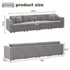 Buenhomino Modern DIY Sectional Sofa, Modular Sectional Couches for Living Room，Light Gray Velvet - 2 of 4
