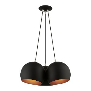 Livex Lighting Piedmont 3 - Light Pendant in  Black/Brushed Nickel - 1 of 1