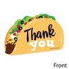 Big Dot of Happiness Taco 'Bout Fun - Shaped Thank You Cards - Fiesta Thank You Note Cards with Envelopes - Set of 12 - 3 of 4