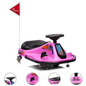 24V Ride on Car Electric Drifting Go Kart for Kids, Ride On Race Car for Ages 3-8 Years, High/Low Speed Switch and Simplified Drifting System - 1 of 4