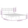 vidaXL Stylish Black Metal Bed Frame - Robust Design with Headboard, Under-Bed Storage - 3 of 4