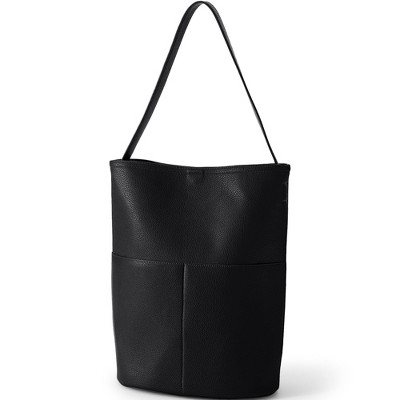 Lands' End Women's Faux Leather Bucket Bag