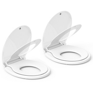 Toilet Seat with Built-In Toddler Potty Training Seat, Mother and Child Cover, Slow Close, Easy to Install,  Elongated - 1 of 4