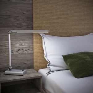 Hastings Home LED Contemporary Reading and Desk Lamp With 2 Adjustable Arms - White - 1 of 4