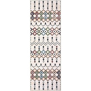 Vintage Trellis Washable Area Rug - Stain Resistant, Non-Slip Low Pile Indoor Carpet for Dining Room, Bedroom & Living Room - 1 of 4